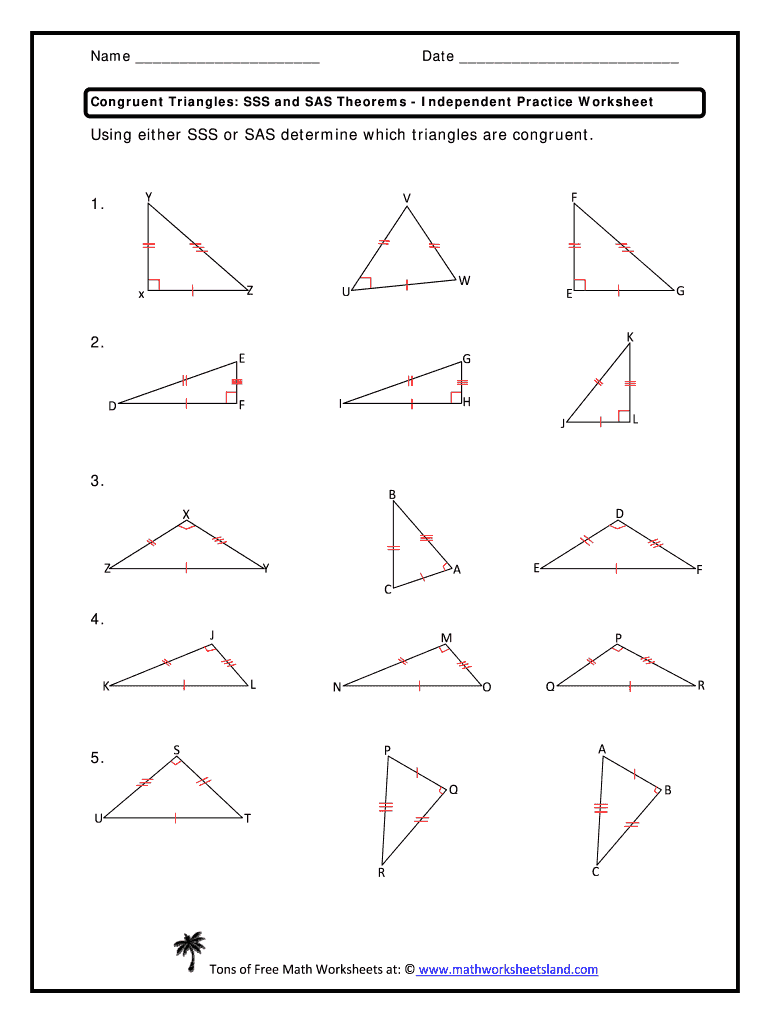 Triangle Congruence Worksheet With Answers Pdf Fill Out Sign Online DocHub